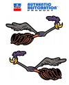 1969 1970 Road Runner Driver and Passenger Side Running Birds Decals